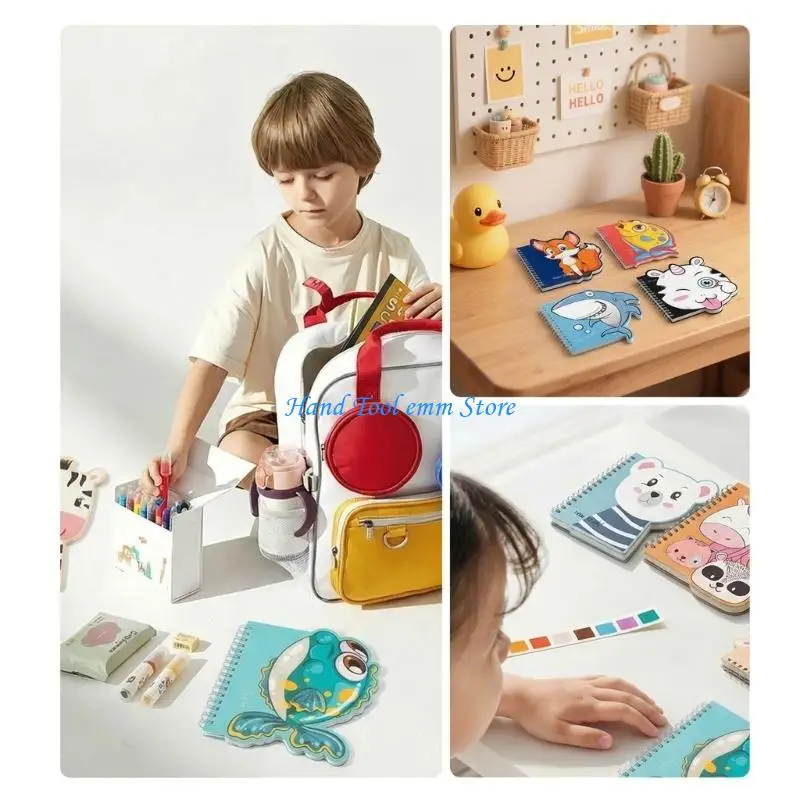 H37F 1Pc Notebook Collection Thick Paper Hassle Frees Binding For School and Office