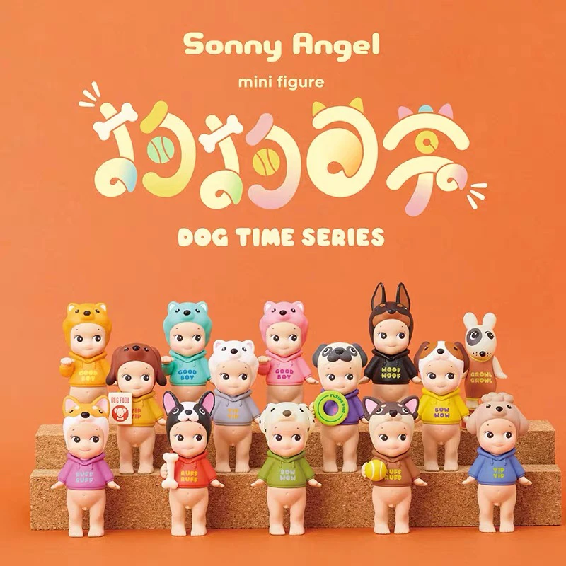 Sonny Angel Dog Time Series Blind Box Hippers Doll Mystery Box Action Figure Decorative Car Ornaments Cute Christmas Toys Gifts