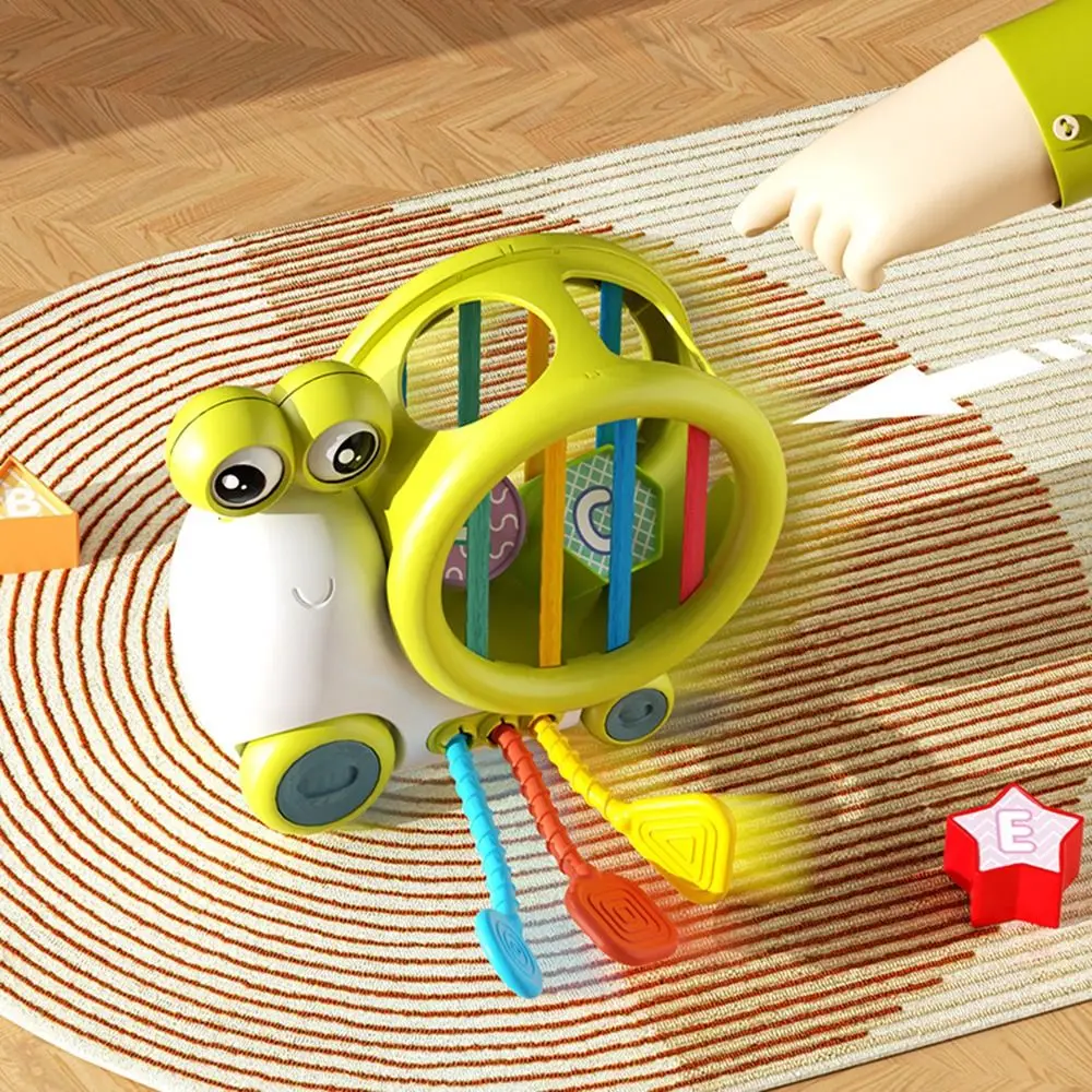 Snail Shape Sorter Toy Geometric Early Learning Toddler Pushs and Pull Toy Interactive Toys Educational Shape Recognition Toys