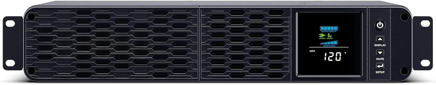 CP1500PFCRM2U PFC Sinewave UPS System, 1500VA/1000W, 8 Outlets, AVR, Short Depth 2U Rackmount