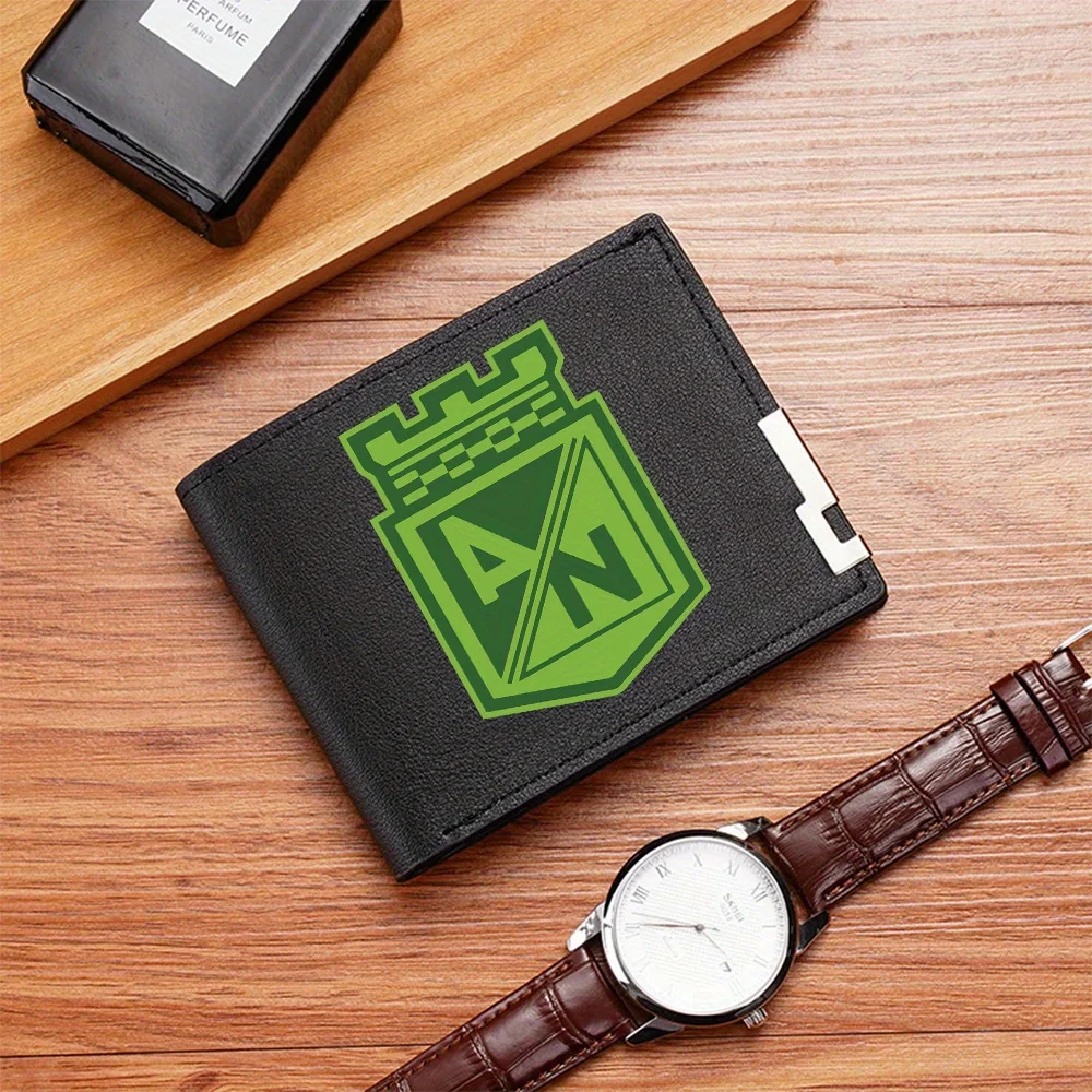 Green shield letters angled lines Men's Wallet Printing Design Simple Modern Stylish Business Father's Boyfriend's Christmas Lov