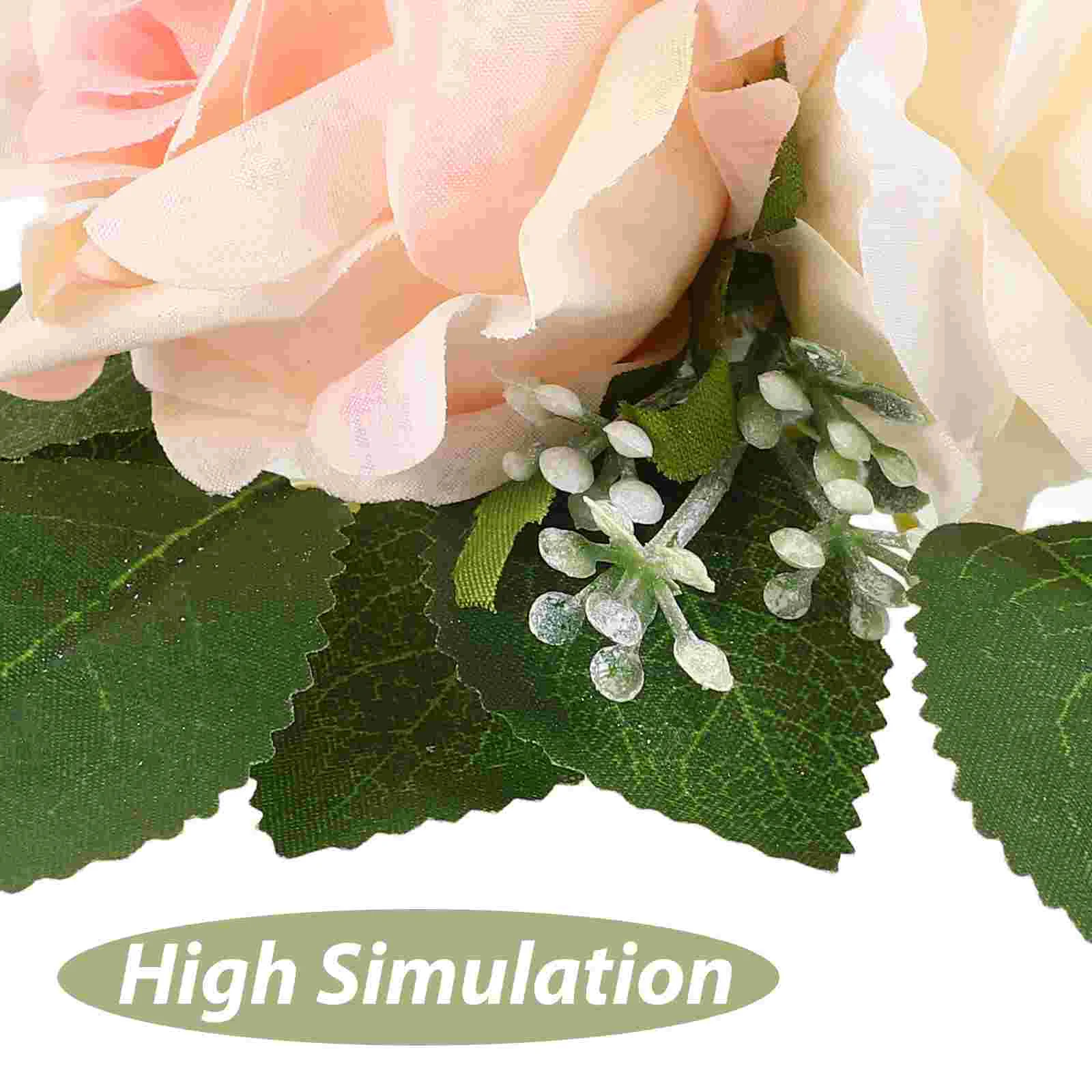 2 Pcs Artificial Flower Rose Simulated for Cake Wedding Decorations Reception Props Table Centerpiece Simulation Fake Flowers