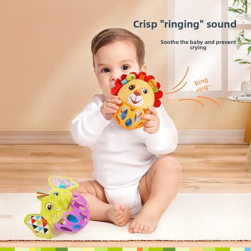 Boule à main animale, boule à trou de jouet pour bébé, balle souple en silicone pour formation à la perception tactile pour bébé