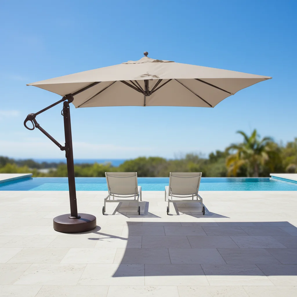 Custom Square Summer Tent Single Layer Folding Umbrella Polyester Sunshade Pavilion Outdoor Dining Bar Beach Camping