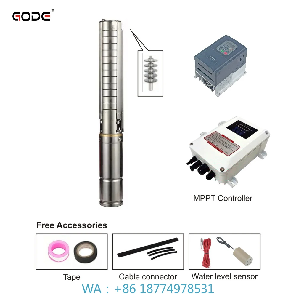 Pompy wodne powierzchniowe odśrodkowe DC Solar do nawadniania, dostawa fabryczna, 5500W, 25m³/h, wysokość podnoszenia 125M