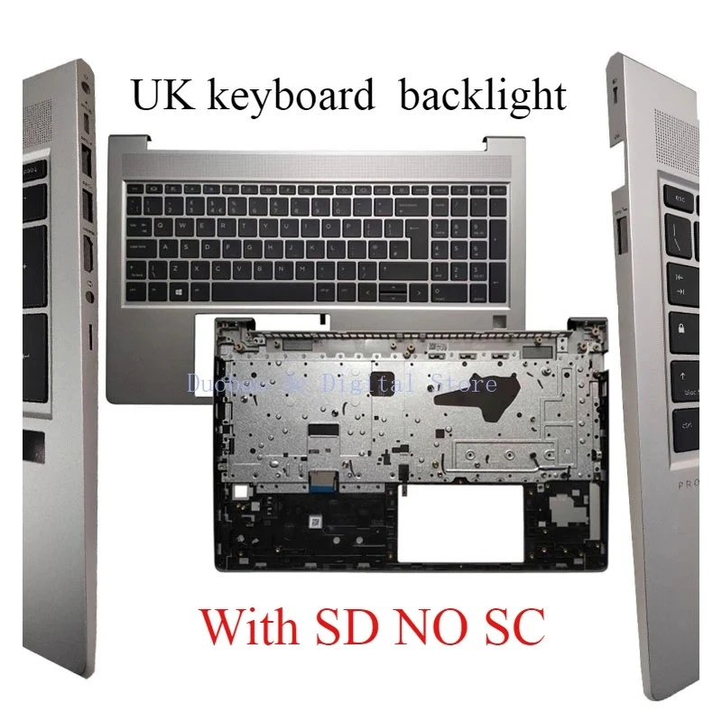 New SP UK LA GR US Laptop Palm Pad Keyboard For HP Probook 450 G9 455 G9 450 G8 455 G8 Host Cover Keyboard N01933/N01934-001 view 3