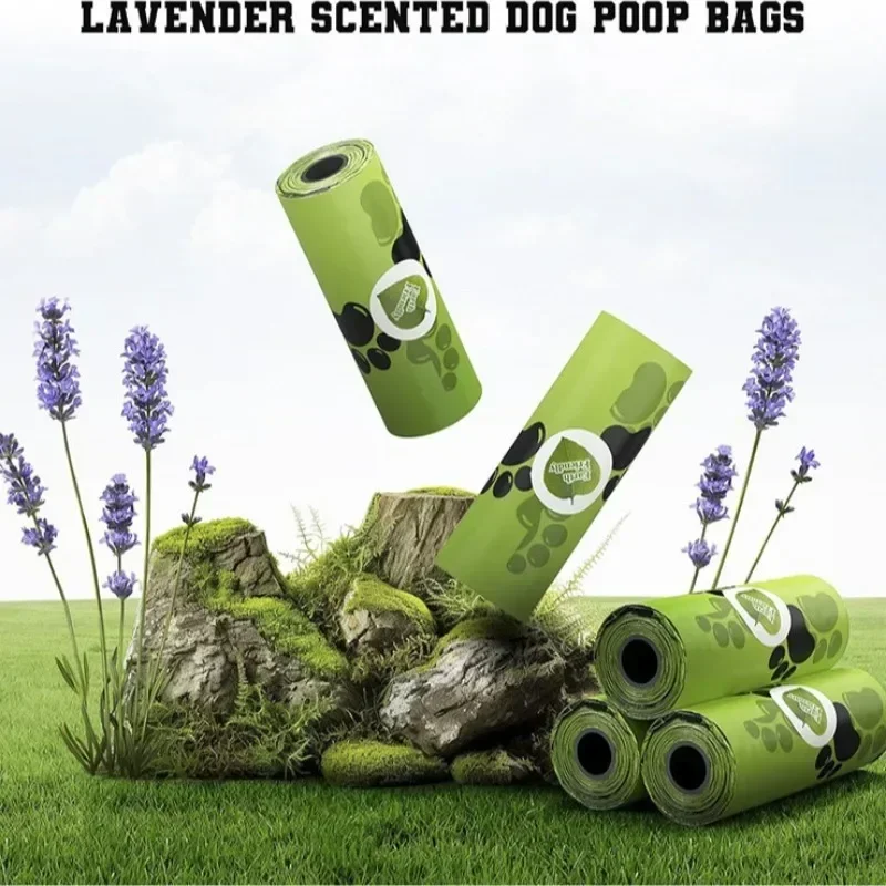 Pet Poop Bags Biodegradable Garbage Bags with Scent Thickened Large Capacity Dog and Cat Poop Bags Pet Cleaning Supplies