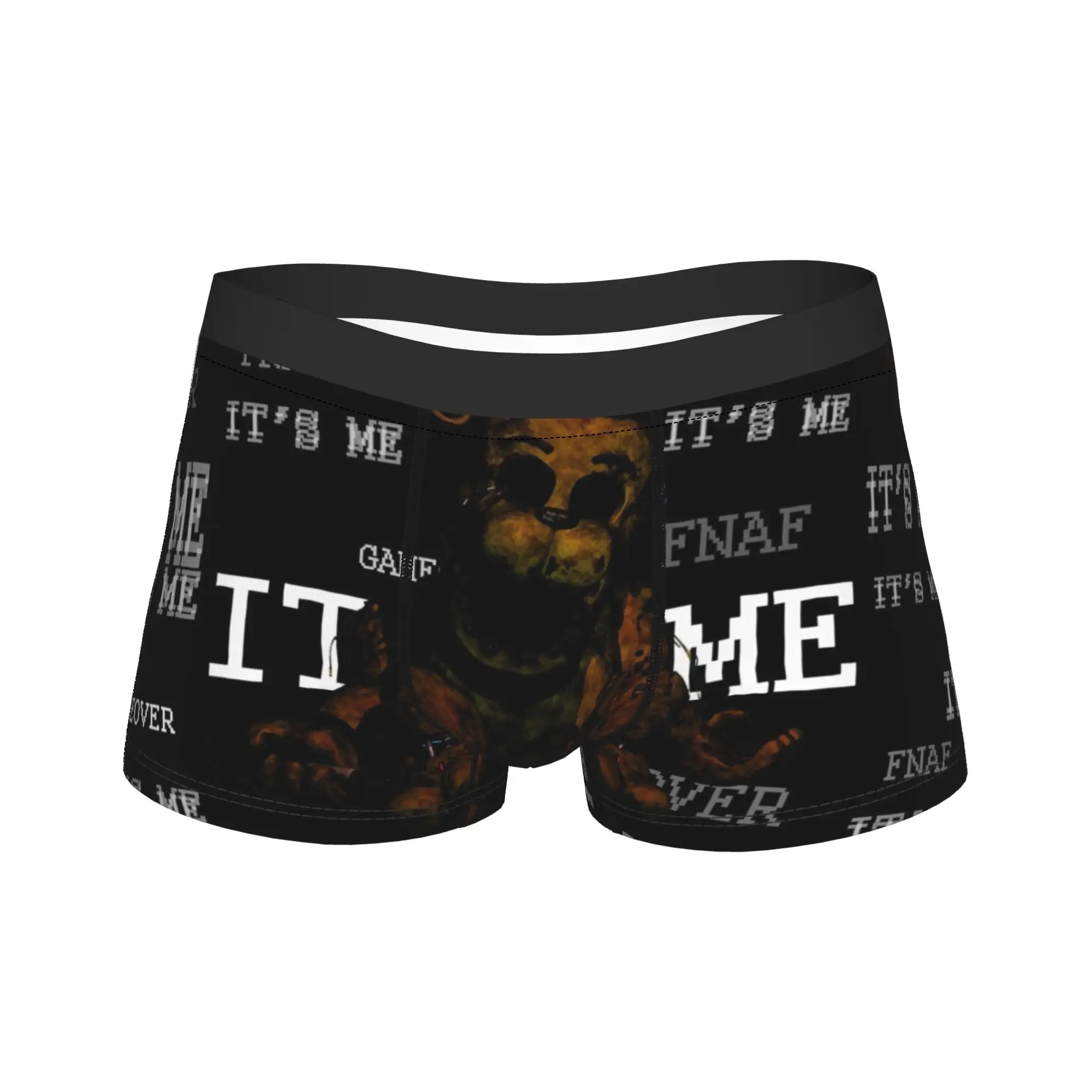 

Man It's Me Gameover FNAF Game Трусы-боксеры Шорты Трусики со средней талией Нижнее белье Freddys Homme Новинка Трусы больших размеров