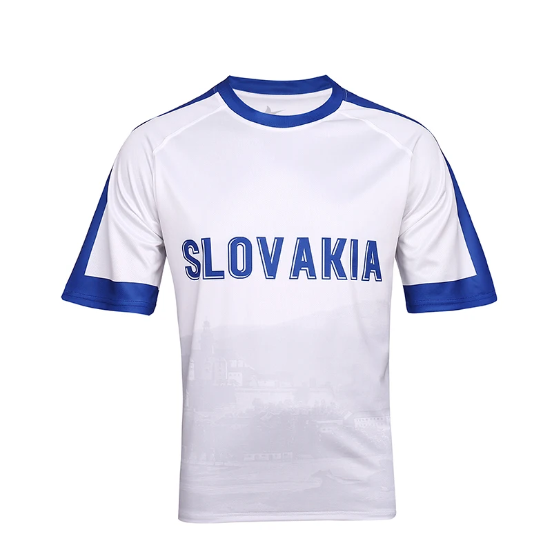 High quality European team Slovakia Soccer wear Soccer Jerseys Quick Dry Football Tracksuit uniform Training shirt for men