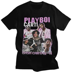 Hip Hop Playboi Carti T-shirt Men Women Graphic Print T-shirts Male Summer Cotton Oversized Short Sleeve Tee Shirt Streetwear