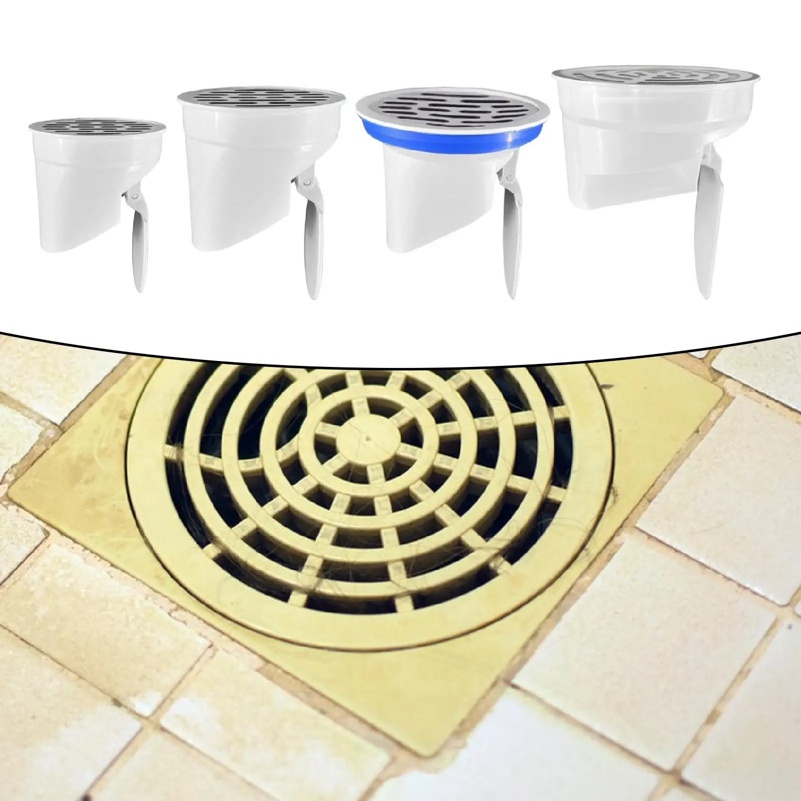 

Automatic Closure Drain Trap Easy Install Sewer Core Rectangular Lavatory Drainer for Shower Kitchen