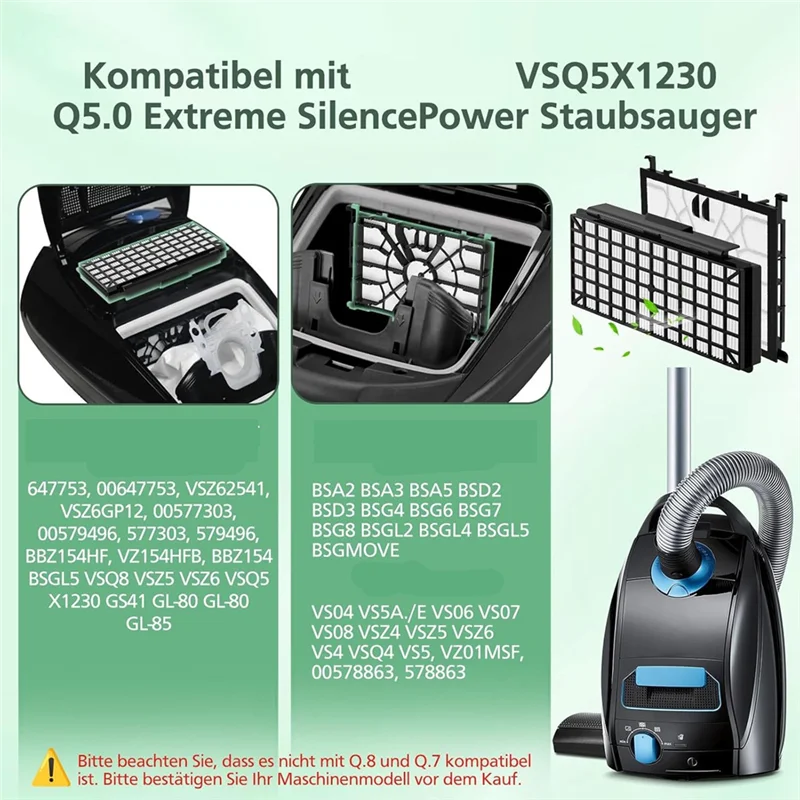 High-Performance Filter Replacement For Siemens Q5.0 Extreme Silencepower VSQ5X1230