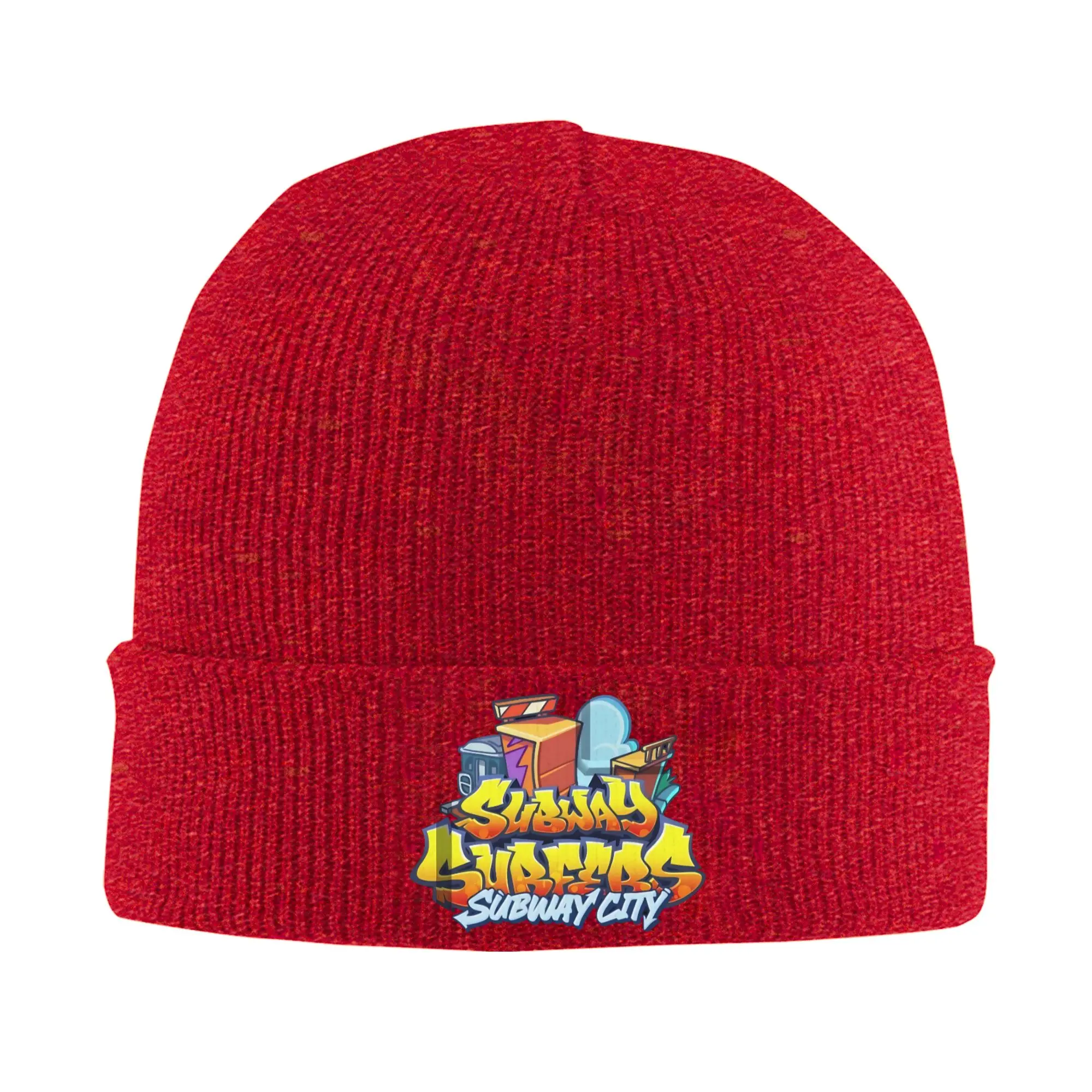 Subway Surfers city name game Knit Hat Beanie Autumn Winter Hats Warm Unisex  Hip-hop  Caps for Men Women Gift,