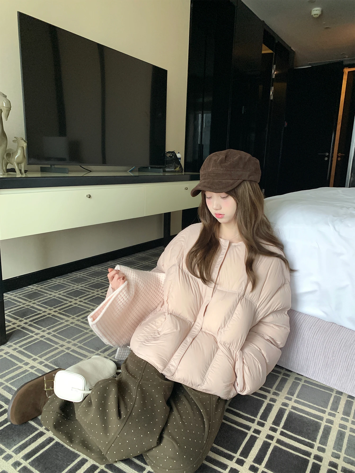 

Теплая короткая пуховая куртка женская свободного кроя, зимняя верхняя одежда с наполнителем из 90% пуха, повседневная, для ежедневной носки