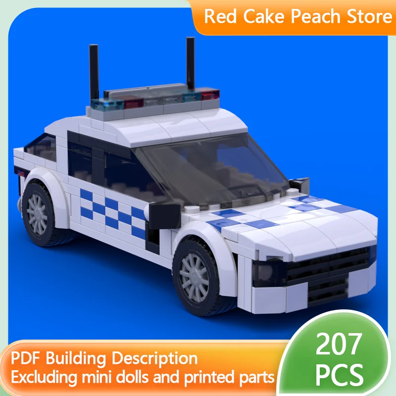 

Модель городской автомобиль MOC, строительные кирпичи, полицейский автомобиль, модульная технология, детские праздничные подарки, сборные игрушки, костюм
