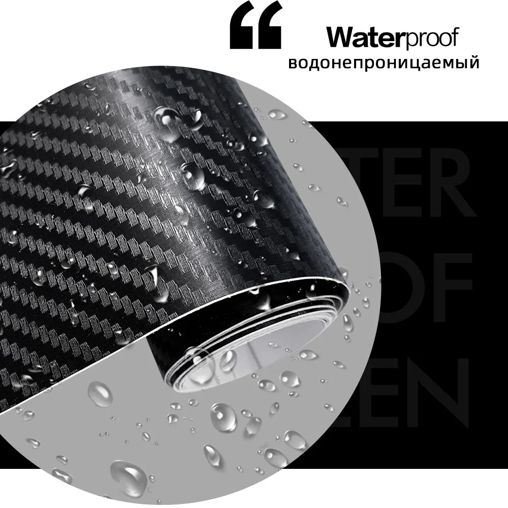 Car Sticker Carbon Fiber Vinyl Wrap Sticker Exterior Styling Decorative Film Auto Motorcycle Interior Waterproof Protection Film