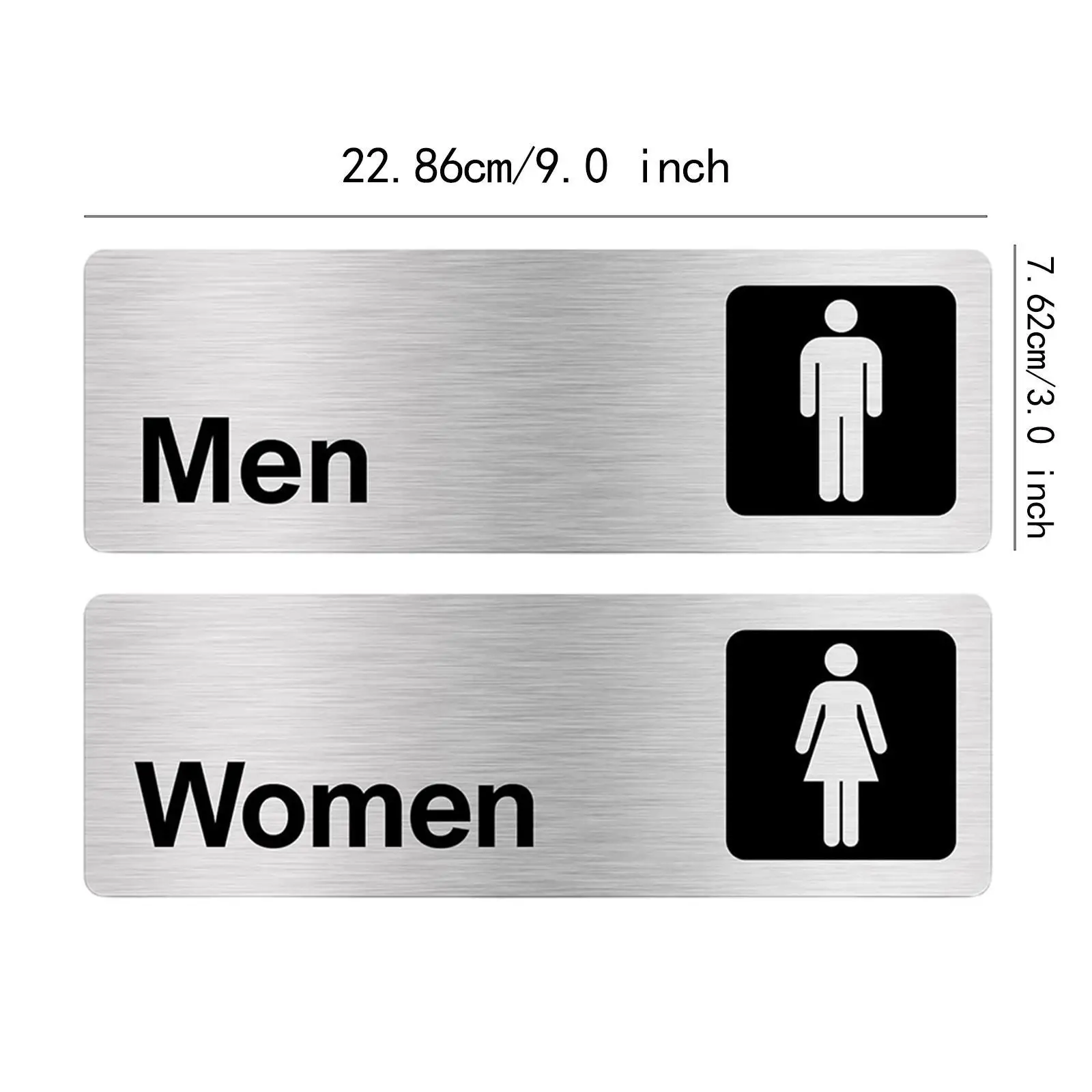 Restroom Label Placard Wall Hanging Public Toilet Signage Toilet Door Sign Bathroom Decal for Shops Home Commercial Bar Office