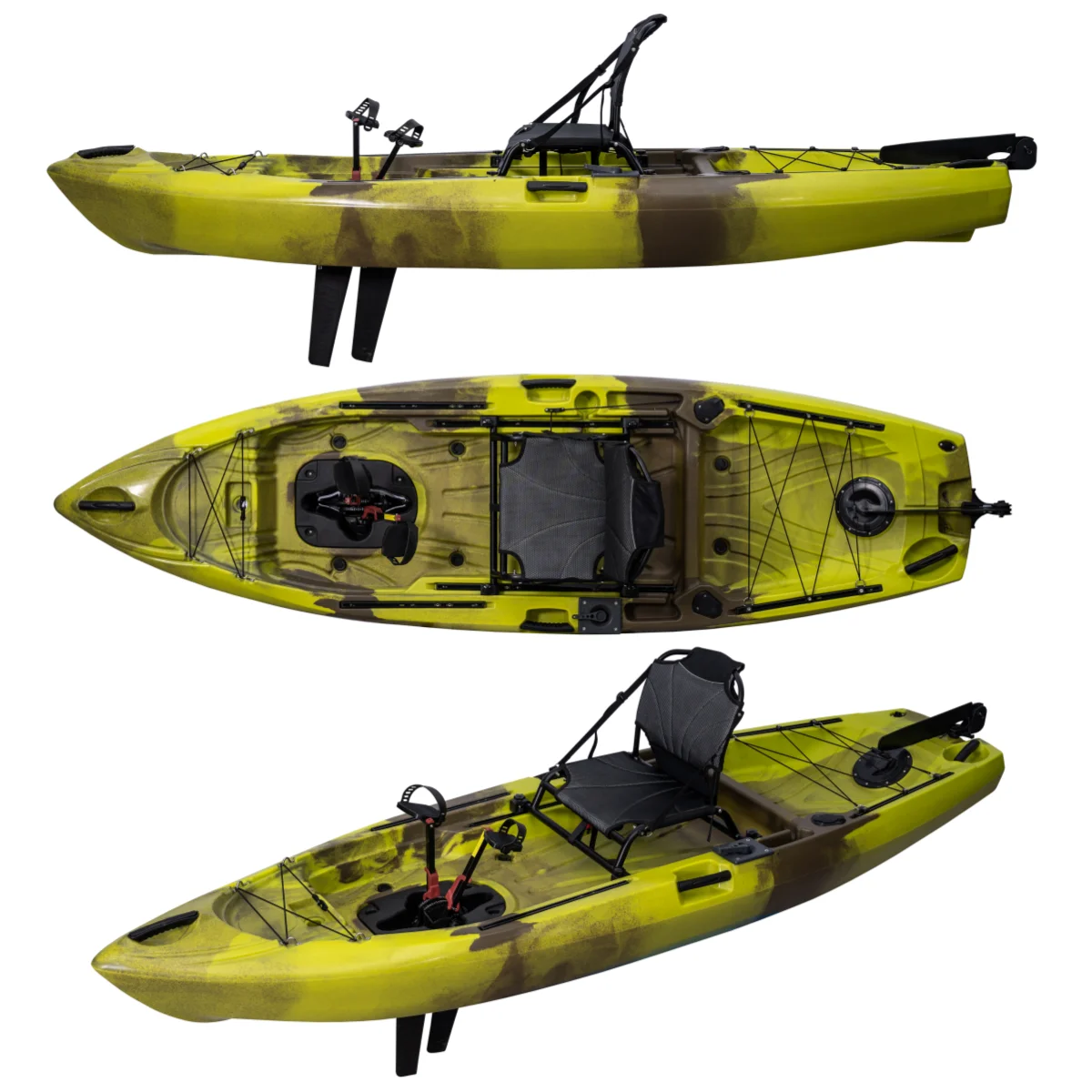 

New Design 3 Years Warranty Cheap 10ft Fishing Kayak Single Fin Pedal Sit on Top Plastic Kajak Made in China for Sale