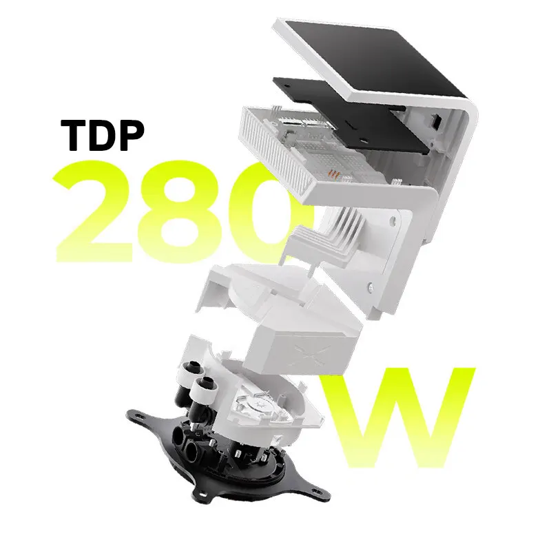 TRYX PANORAMA SE 360 ARGB CPU all-in-one water-cooled cooler，6.5-inch curved AMOLED screen/support LGA1851/1700/115X/AM4/AM5