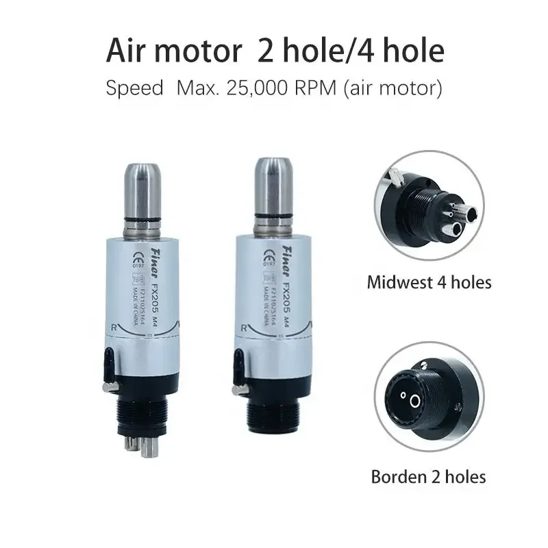 Dental Low Speed Handpiece Push Button Contra Angle Straight Nose Cone Air Motor 2 4 Holes External Water Spray Low Speed Piece