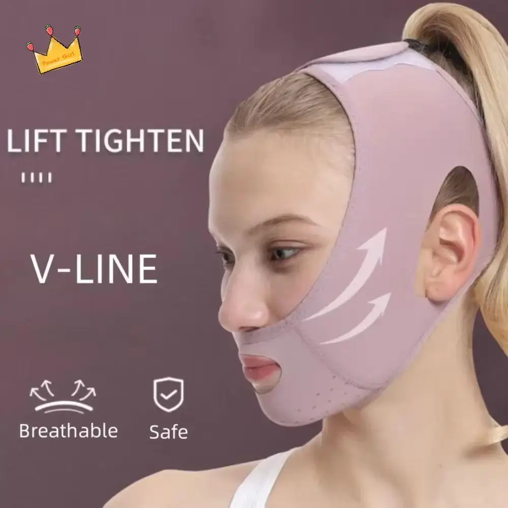 Bandaż na twarz przeciwzmarszczkowy, wyszczuplający, oddychający, elastyczny, modelujący linii V, do masażu twarzy, z grafenem, podnoszący podbródek i policzki, dla kobiet.
