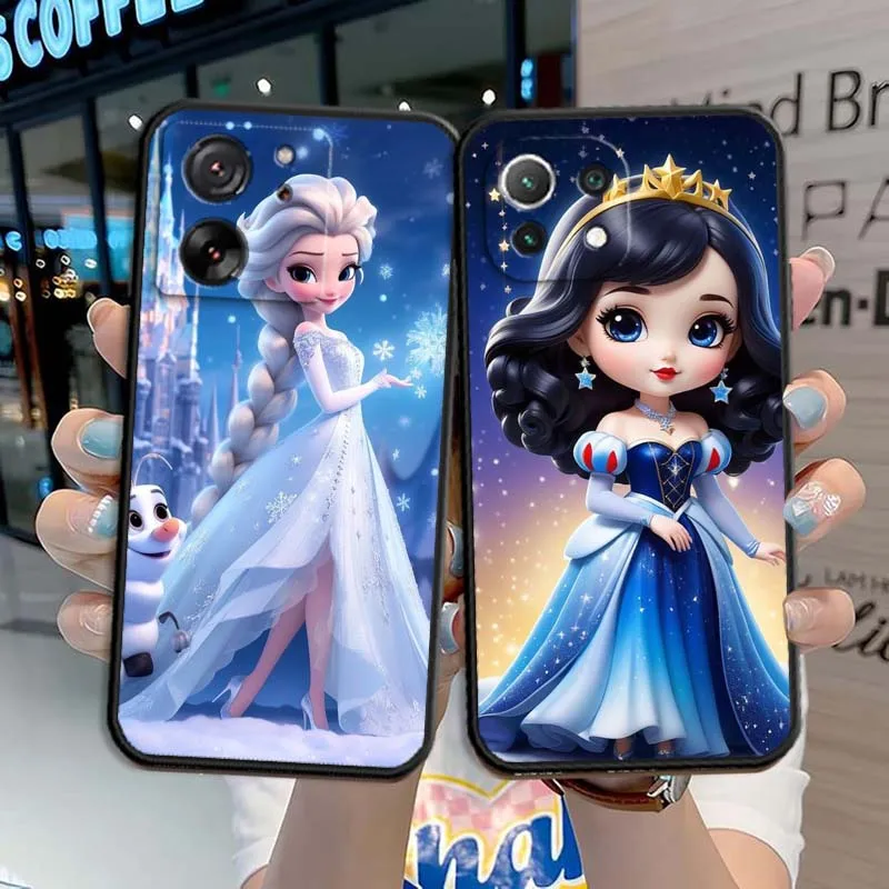 美しいディズニープリンセスアニメ Xiaomi Mi 15 14 13 13T 12 12T 12S 11 11i 11T Pro Ultra Lite 5G ブラック ソフトカバー