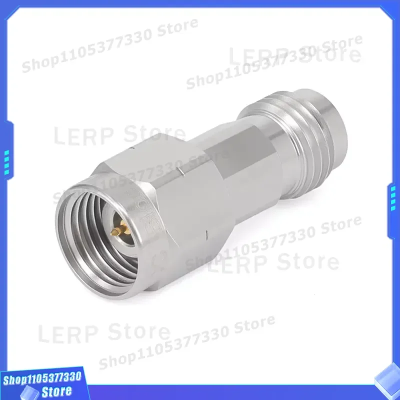 2.4mm Male to Female RF Coaxial Connector 50 Ohm DC 50GHz High Frequency Shielded Adapter VSWR Less Than 1.4 for Lab Test