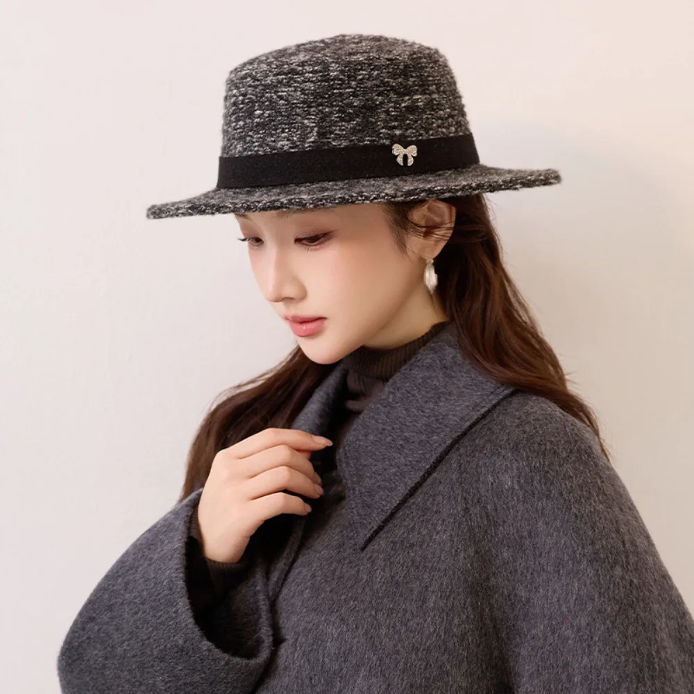 Durable Autumn Winter Women's Fedora Hat Fashion British Retro Trilby Hat Casual Versatile Commute Hat Daily Commute