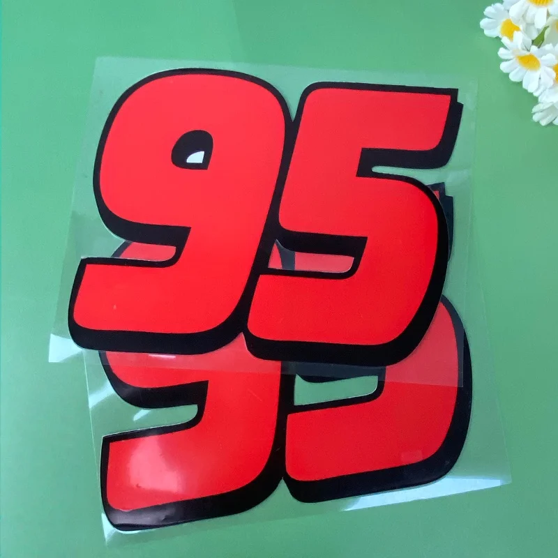 Racing Number 95 Motorcycle Car Decal Sticker Waterproof Vinyl for Helmet Tank Scooter