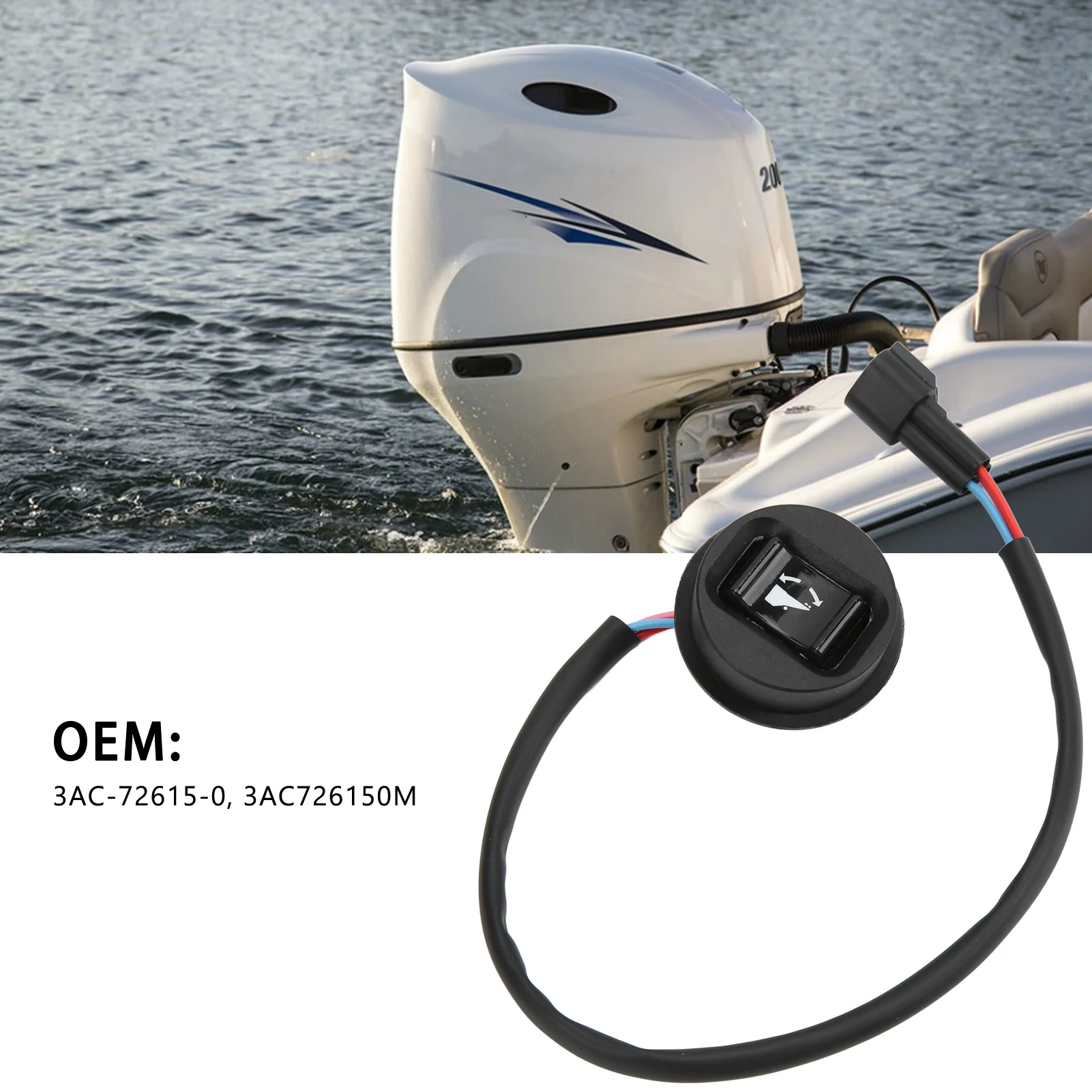 

Outboard Power Trim Tilt PTT Switch Assembly 3AC726150M Replacement for Tohatsu 15HP 20HP 25HP 50HP UP to 115HP
