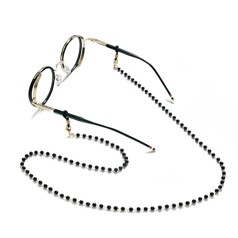 Punk Fashion Pearl Mask Chains Glasses Chain for Women Retro Metal Sunglasses Lanyards Eyewear Cord Holder Neck Strap