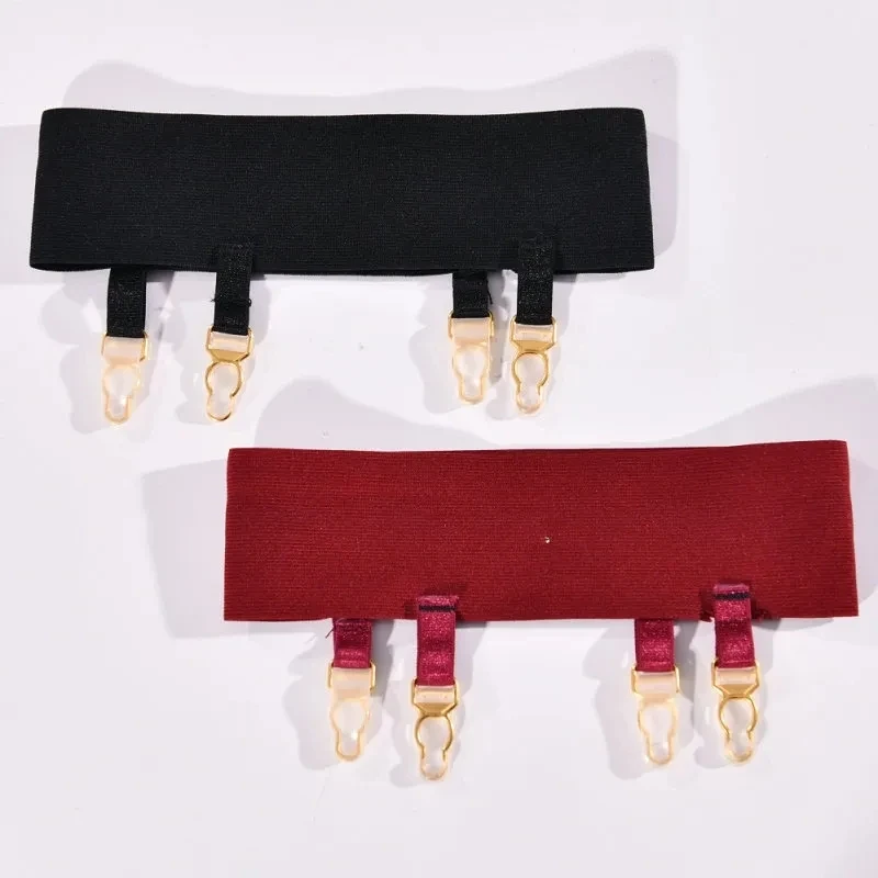 Non-Slip Thigh Garters Leg Rings With Metal Clips For Stretchy Thigh High Stockings Women Sexy Lingerie Collocation Band