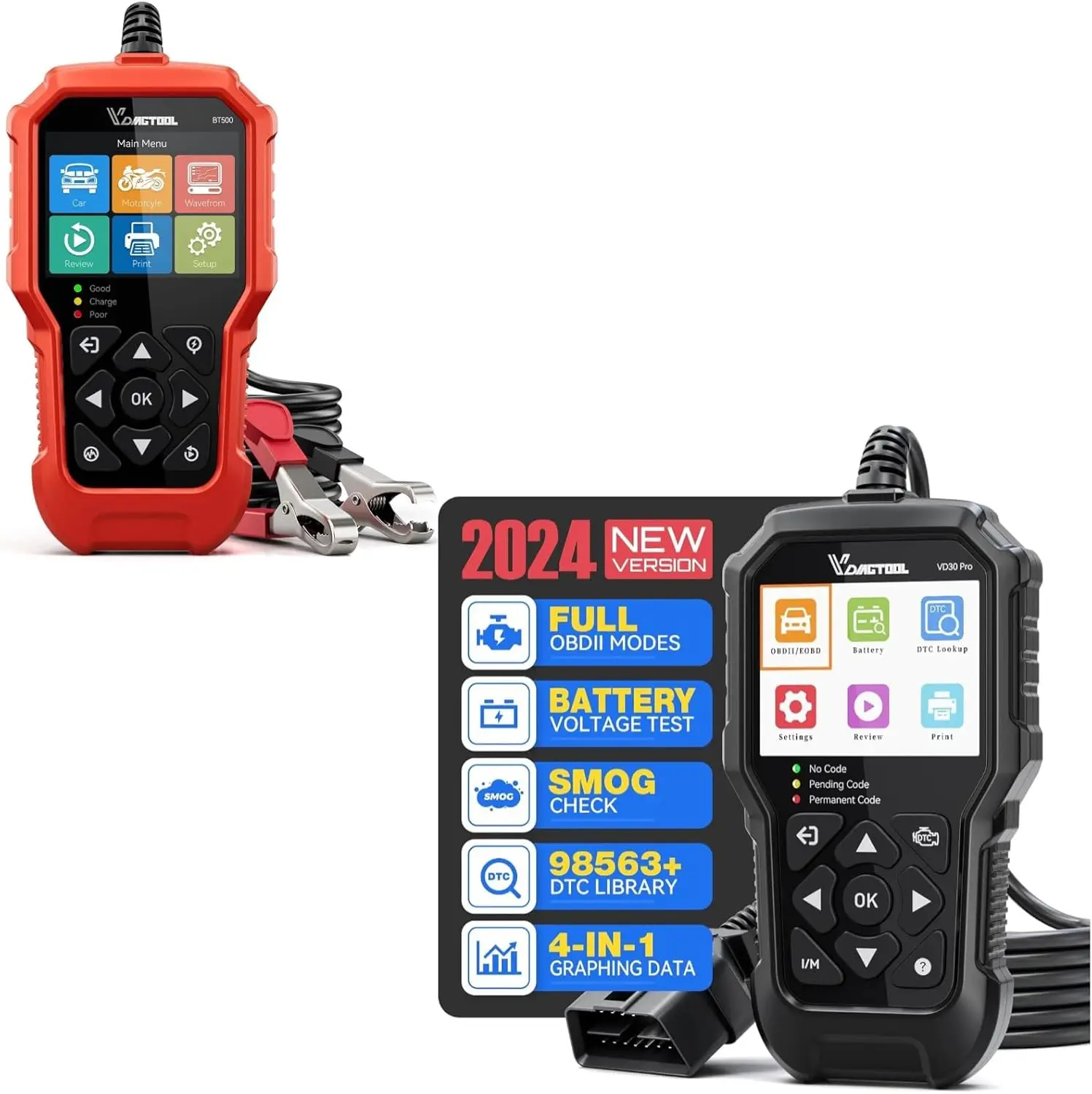 

Victronik VD30 Pro OBD2 диагностический сканер Bluetooth для автомобилей автобусов сверхмощные автомобили 6 В 12 В 24 В инструмент для ремонта автомобилей