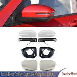 Side Mirror Glass Turn Signal Light For MG Hector For Chevrolet Captiva 2019-2021 Wuling almaz 2018-2021 Rearview Mirror Cover