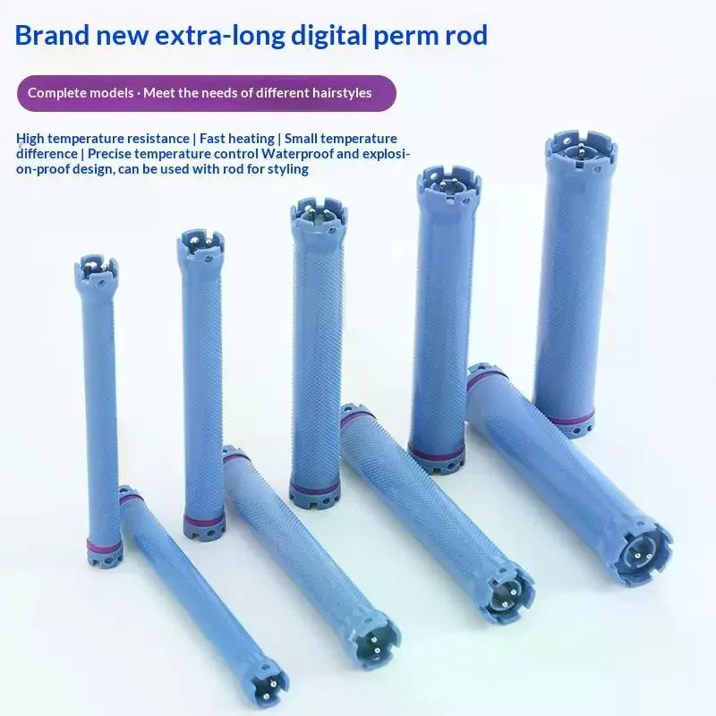 140mm 24V Digital Hair Hot Perm Rods Electric Heated Curlers Bars Rollers Wavy Hair Salon Barber Curling Spiral Styling Tools