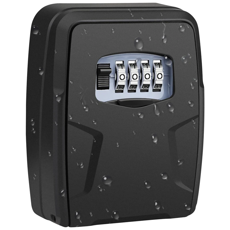 

Key Lock Box With Code,Large Lock Box For House Key Portable Lock Box For Keys,4 Digit Combination Key Safe Storage