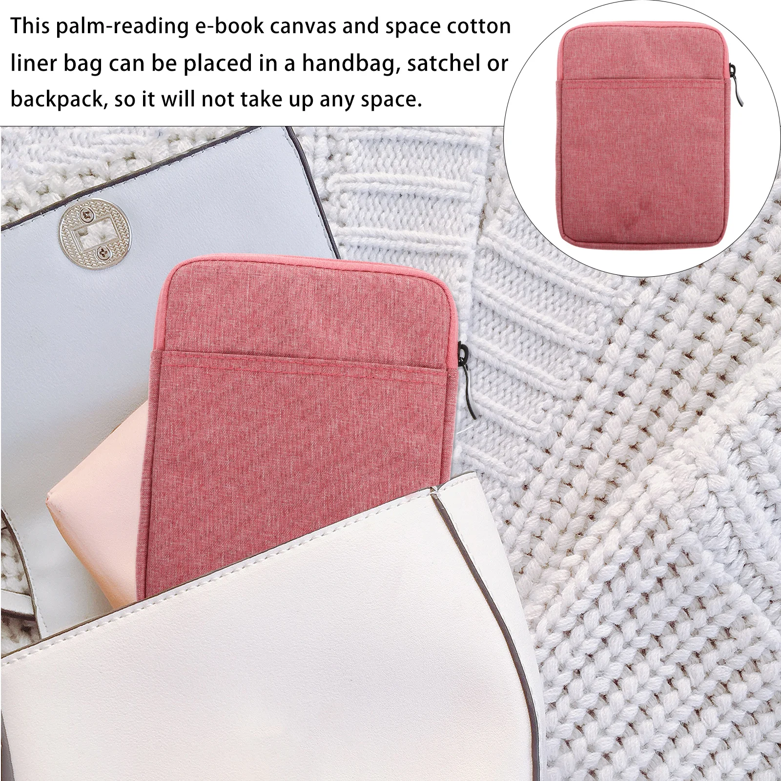 

1Pcs 6in E-Reader Cover Canvas Material Shockproof Protective Case Portable -Book Cover Compatible