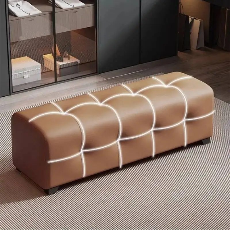 Upgraded Leather Entryway Storage Bench - Heavy-Duty Shoe Bench with Seating & Multifunctional Storage for Home Organizer