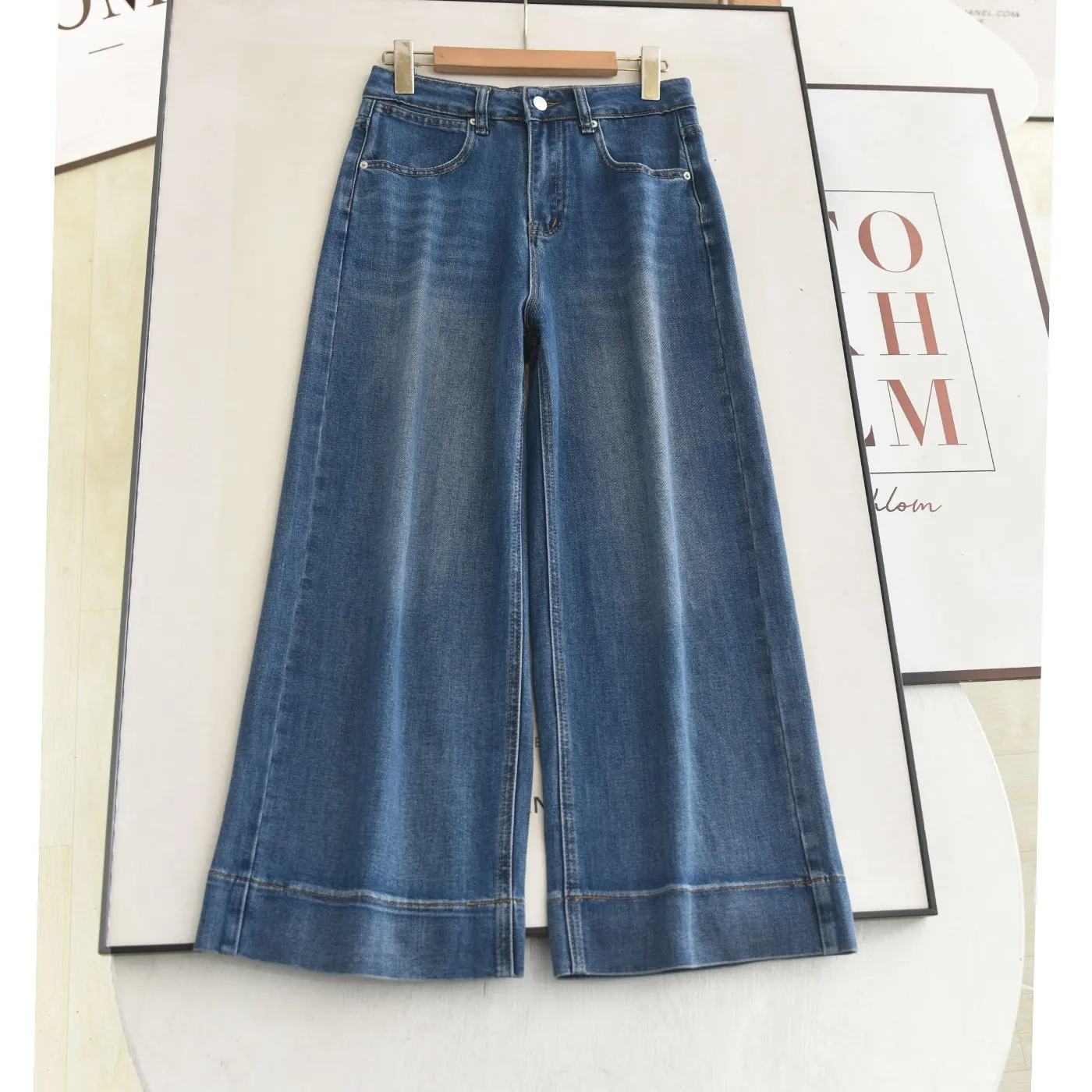 

Slim Straight Jeans High Waist Nine Points Women's Spring Faionable Classic Fit Casual Straight Leg Jeans by Unknown Brand