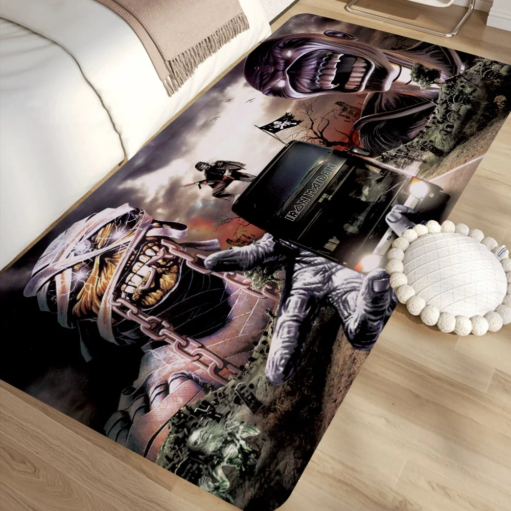 Fashion Trend Band IR-IRON-MAIDEN-N Hallway Carpet Washable Non-Slip Living Room Sofa Chairs Area Mat Kitchen Doormat Area Rug