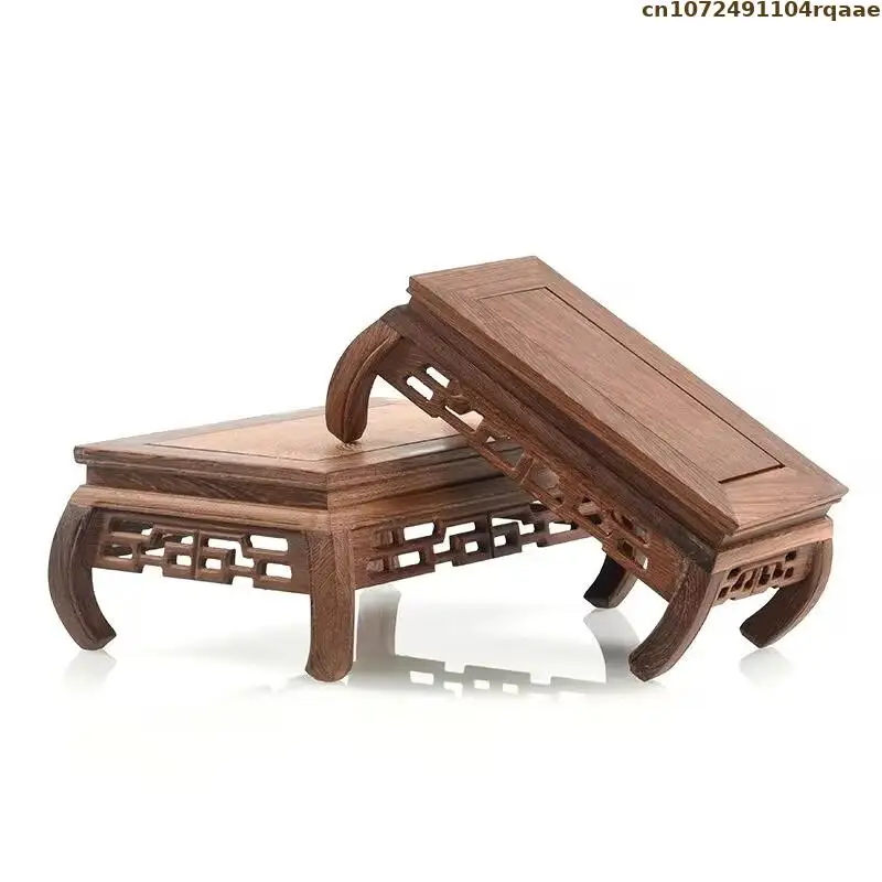 Premium Wooden Bases Bonsai Holder Plant Shelf Coffee Tea Sets Pedestal Desktop Vase Flower Pot Sorting Table Display Stand