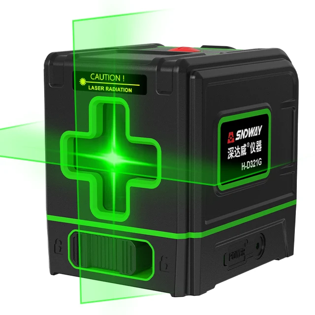 sndway laser level 16 lines 4d self-leveling 360 horizontal and vertical cross super powerful green laser beam line