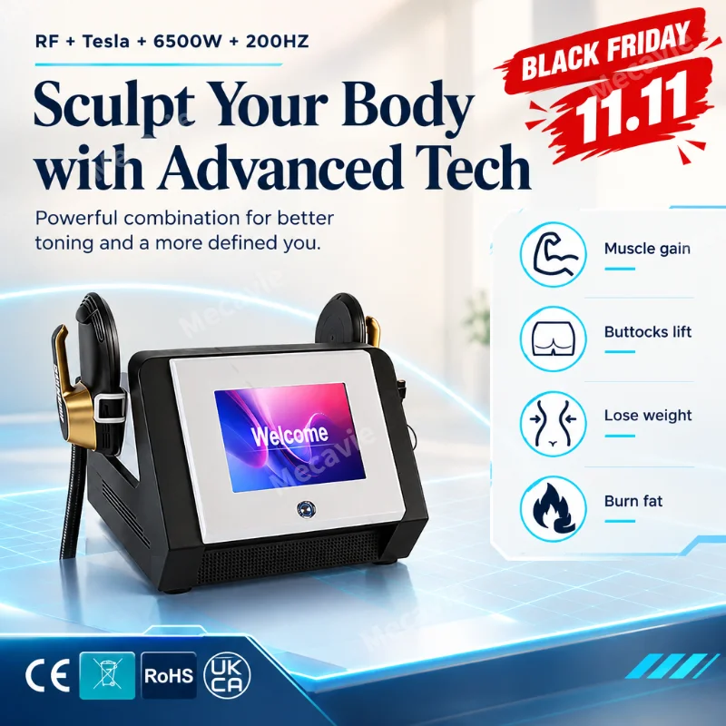 Body Sculpt Machine Electromagnetic EMS 16 Tesla 7000W Muscle Stimulator Abdomen Shaping Fat Reduction Professional Salon Beauty