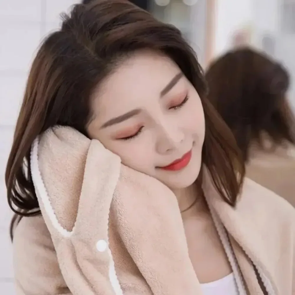 Wearable Style Bath Towels Soft  Absorbent Towel Dress Thickened Water Absorbing Bathrobe Wearable Camisole Coral Fleece Towel image 5