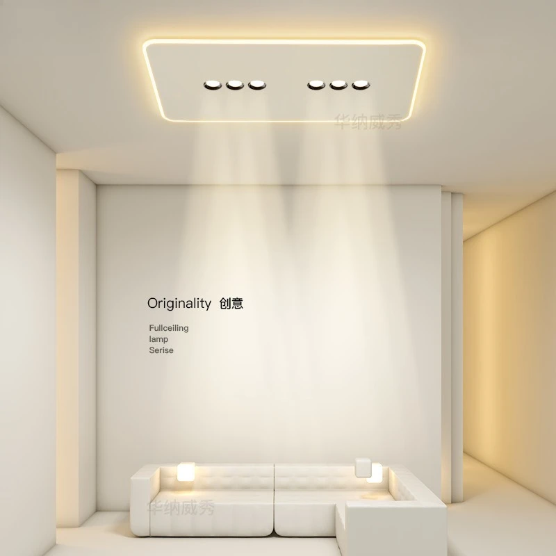 Creative living room light rectangular simple modern bedroom light minimalist
