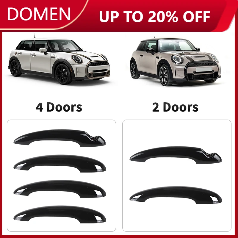 

Комплект глянцевых черных дверных ручек для MINI R60 Countryman Cooper S 2011-2016, автомобильные аксессуары первого второго поколения MINI