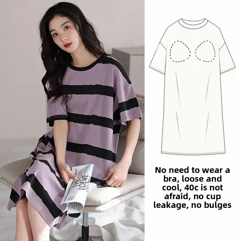 Sleeping Dress Women's Nightwear for Woman Night Clothes Women Sleepwear One Piece Dress Short Sleeve Sleepwear Pyjamas Pajamas