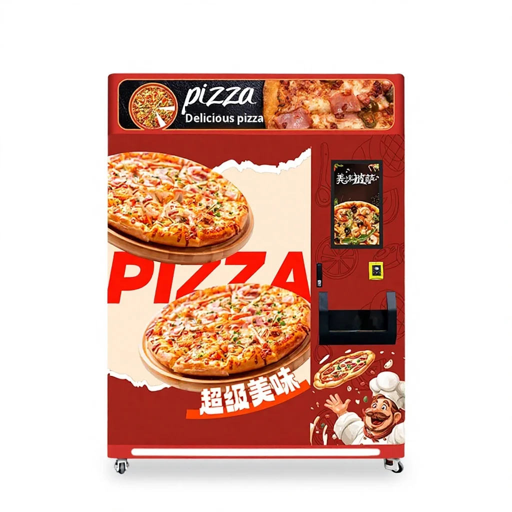 FL Pizza Vending Machine high definition advertising screen for downtown plaza unattended pizza gear