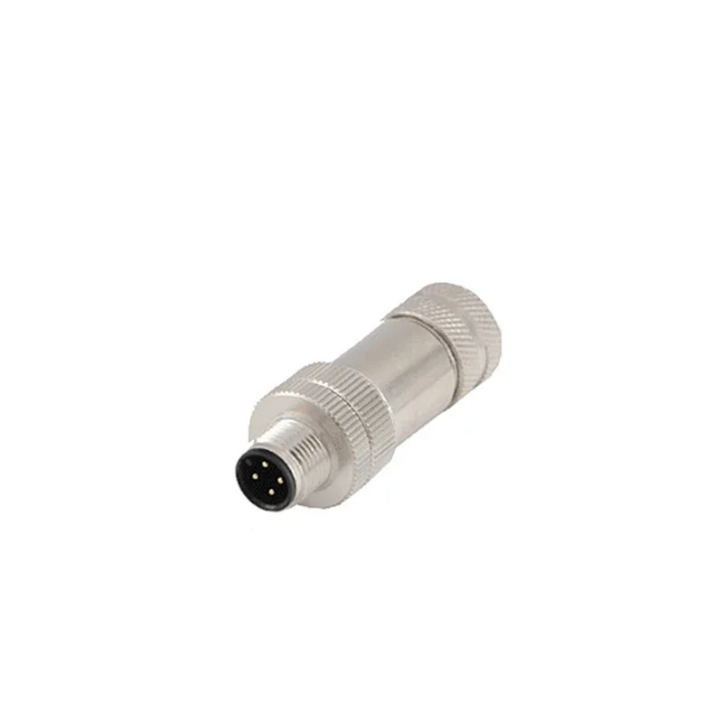 Imagem -04 - Conector de Ancoragem Blindado do Sensor Conjunto Metálico Masculino e Feminino Plugue de Aviação M12 4p p 6p Pinos Pcs 10 Pcs 20 Pcs
