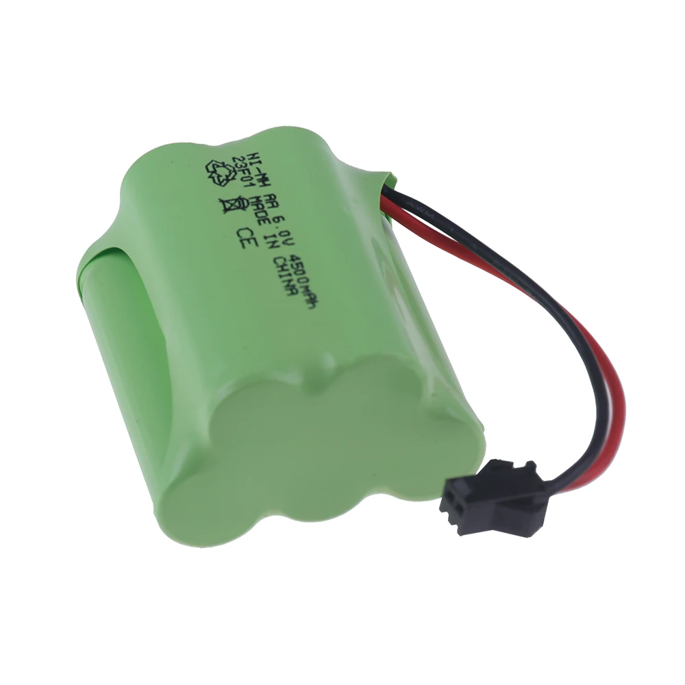 6v 4500mAh Nimh Battery with Cable Charger For Rc Toys Cars Tanks Robots Boats Guns AA 6.0V Ni-MH Rechargeable Batteries Pack